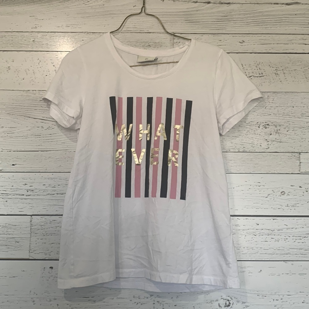 White Kaffe WhatEver Short Sleeve Shirt Woman Size S